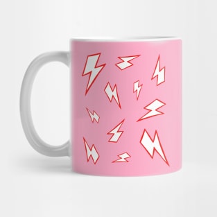 Pink and Red Lightning Pattern Mug